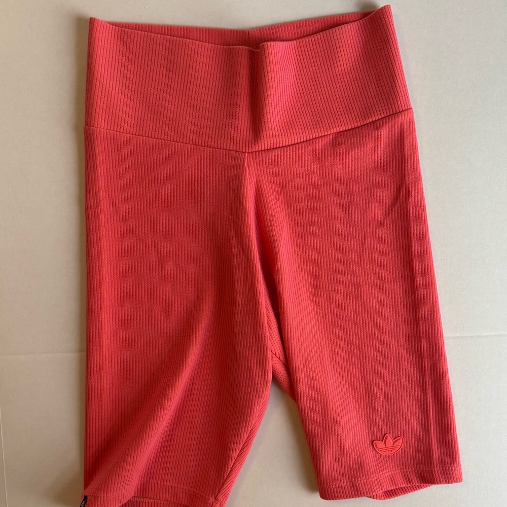 Adidas Originals Bike Shorts Bright‎ Orange Women's Size Small high waist